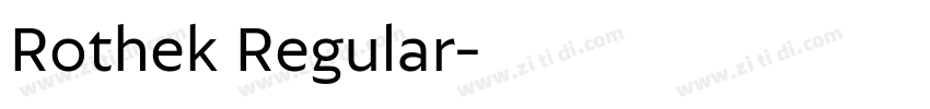 Rothek Regular字体转换
